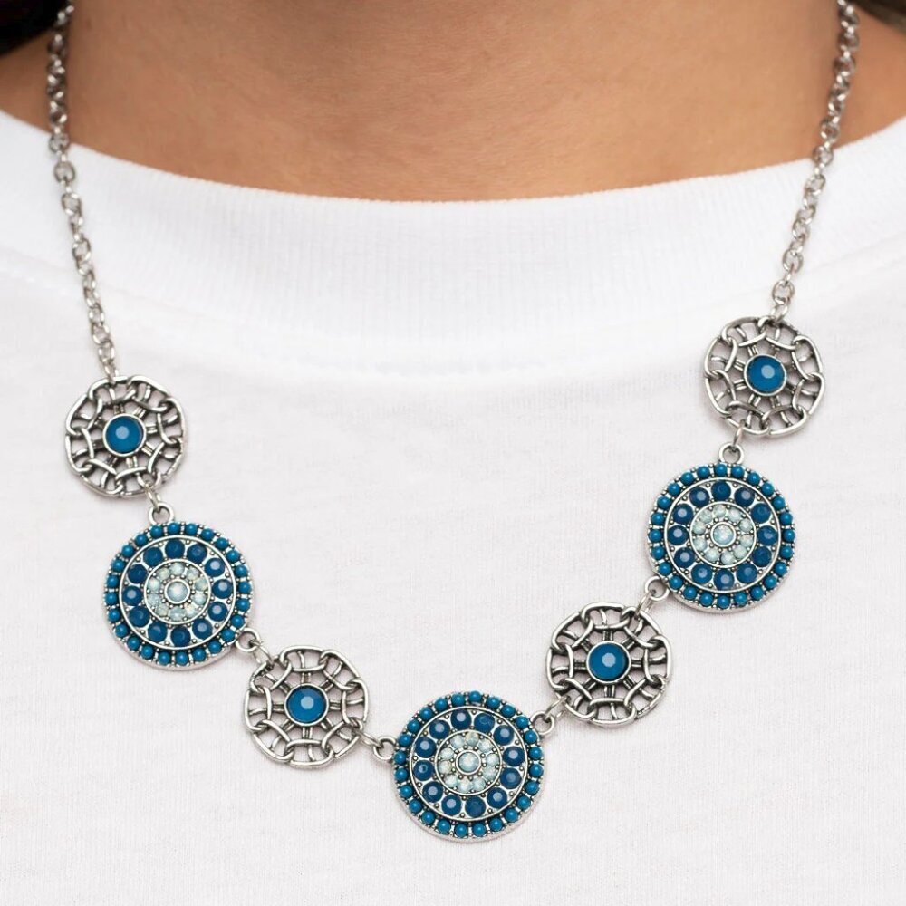 Paparazzi Jewelry - Farmers Market Fashionista - Blue Necklace - Vintage